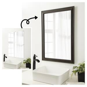 Mirror Makeover Shipwreck Greywash Narrow 17.25 in. W x 27.25 in. H Bathroom Mirror Frame Border Kit-Fits a 16x26 mirror