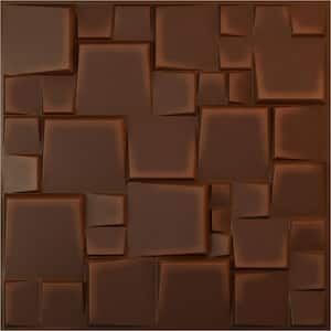 19-5/8-in W x 19-5/8-in H Modern Square EnduraWall Decorative 3D Wall Panel Aged Metallic Rust
