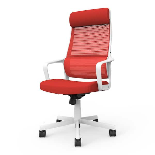 red revolving chair