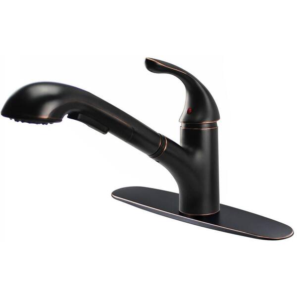 Ultra Faucets Single-Handle Pull-Out Sprayer Kitchen Faucet in Oil-Rubbed Bronze