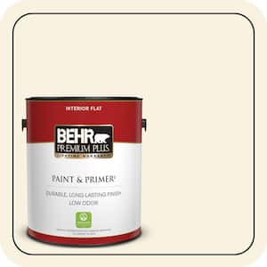 1 gal. #BWC-03 Lively White Flat Low Odor Interior Paint & Primer