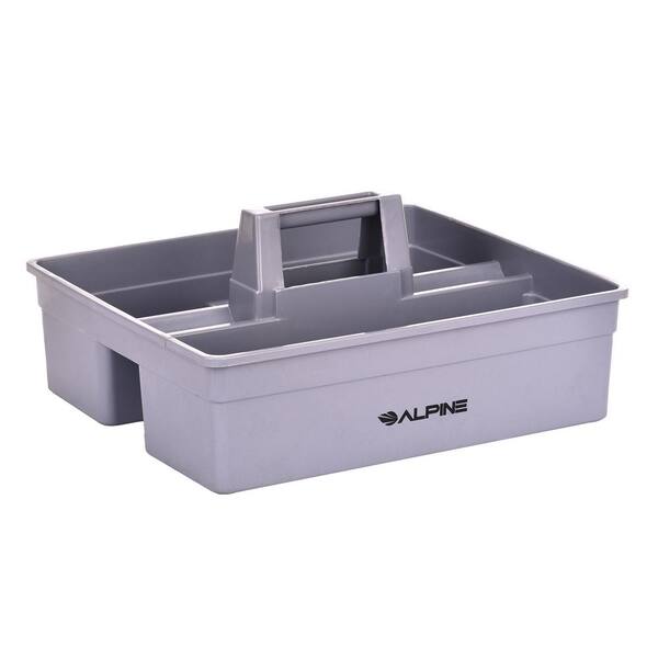 Alpine Industries Gray 3-Compartment Organizer Plastic Cleaning Caddy