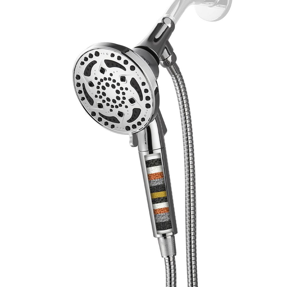 "Filter Single-Handle 7-Spray Shower Faucet 1.8 GPM with 4.7"" Handheld Shower Head in Chrome" price history on PriceWatchPro