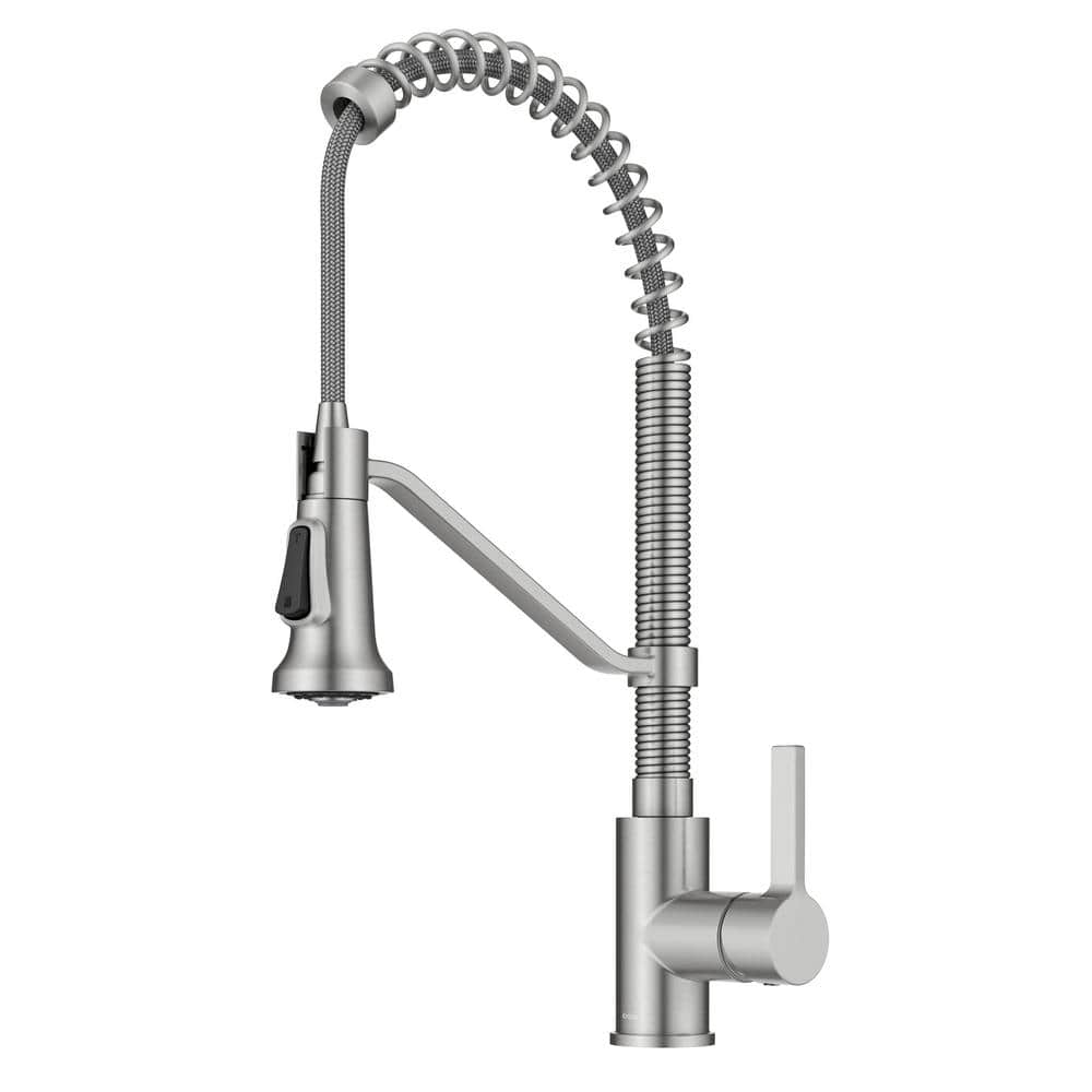 Britt Spot-Free Stainless Steel Commercial Style Pull-Down Kitchen Faucet