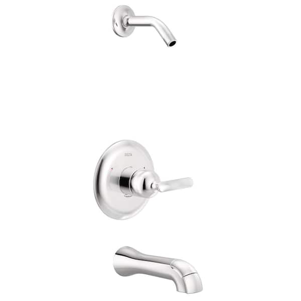 Bonacci 1-Handle Tub and Shower Trim in Lumicoat Chrome (Valve and Shower Head Not Included)