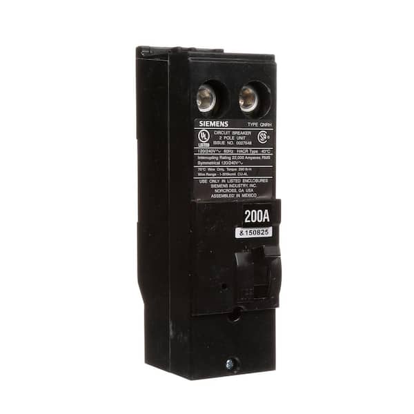 Siemens 200 Amp Double-Pole 22kA Type QN Reverse Handle Circuit Breaker