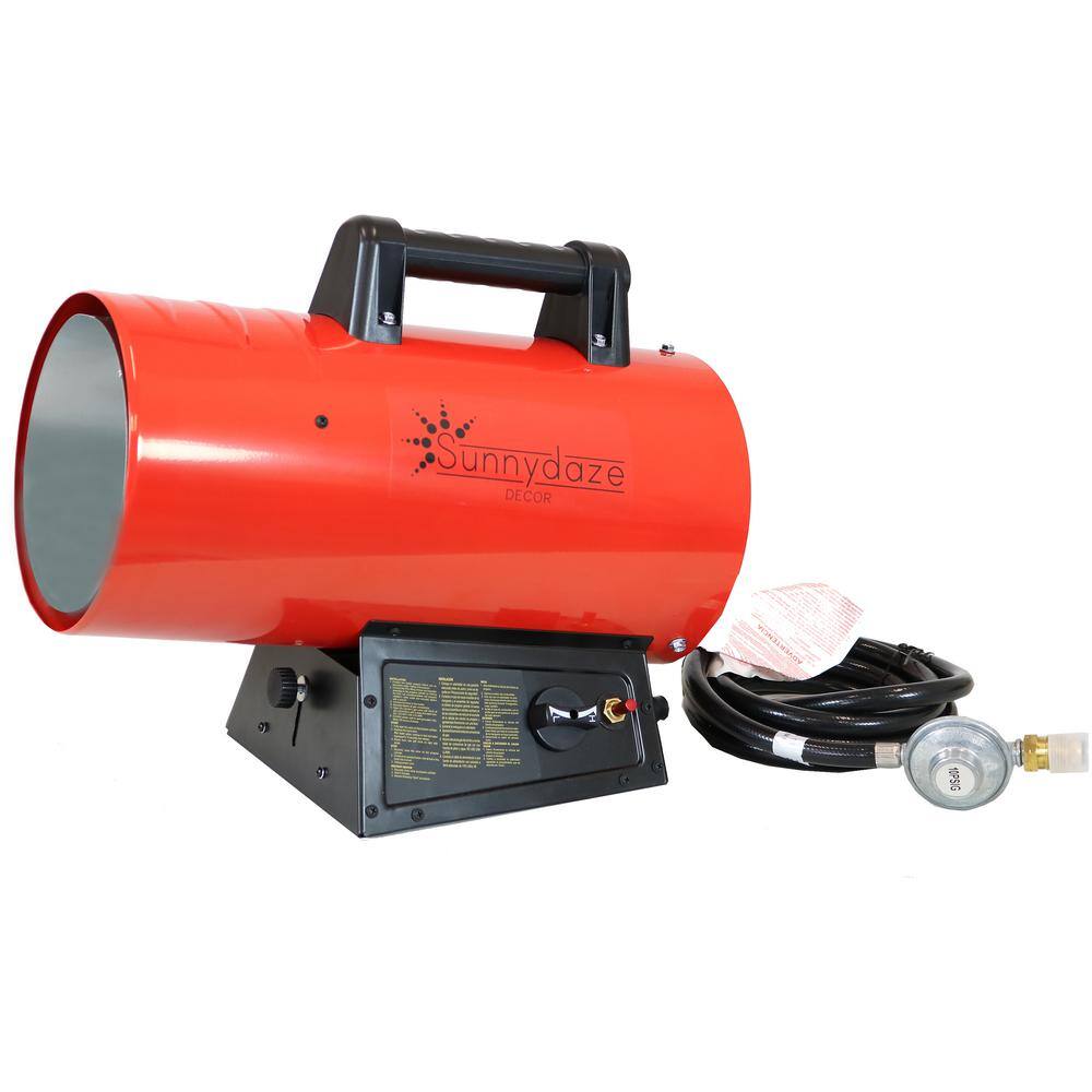 Sunnydaze Decor 60, 000 BTU Forced Air Propane Space Heater with Overheat  Auto-Shutoff BAO-125 - The Home Depot