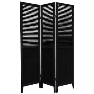 6 ft. Black 3-Panel Room Divider