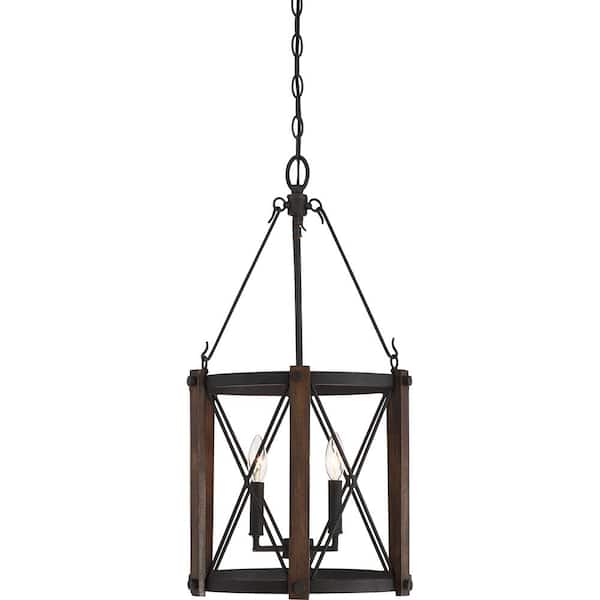 Quoizel Baron 3-Light Marcado Black Pendant