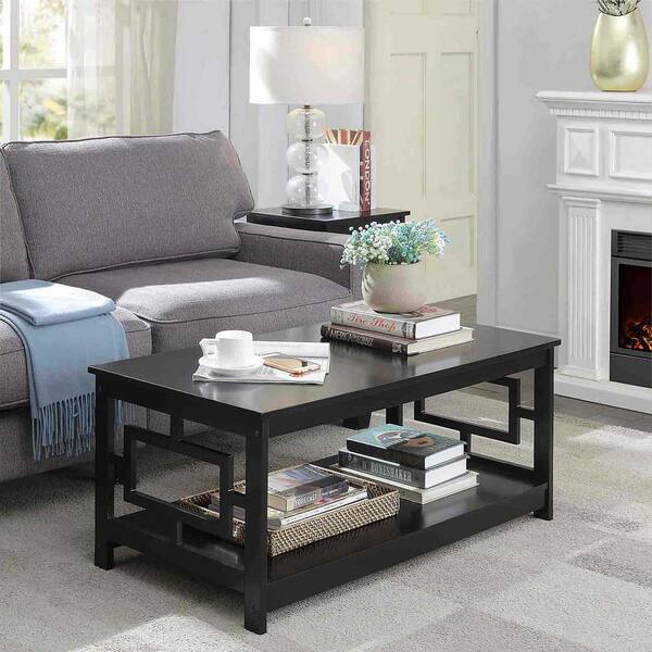 42 in. Black Square Glass Top Coffee Table with Built in Fridge YYmd-LX-19  - The Home Depot