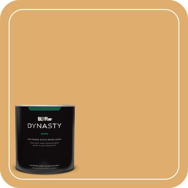 BEHR DYNASTY 1 qt. #320D-5 Sweet Maple Semi-Gloss Enamel Interior Stain-Blocking Paint and Primer