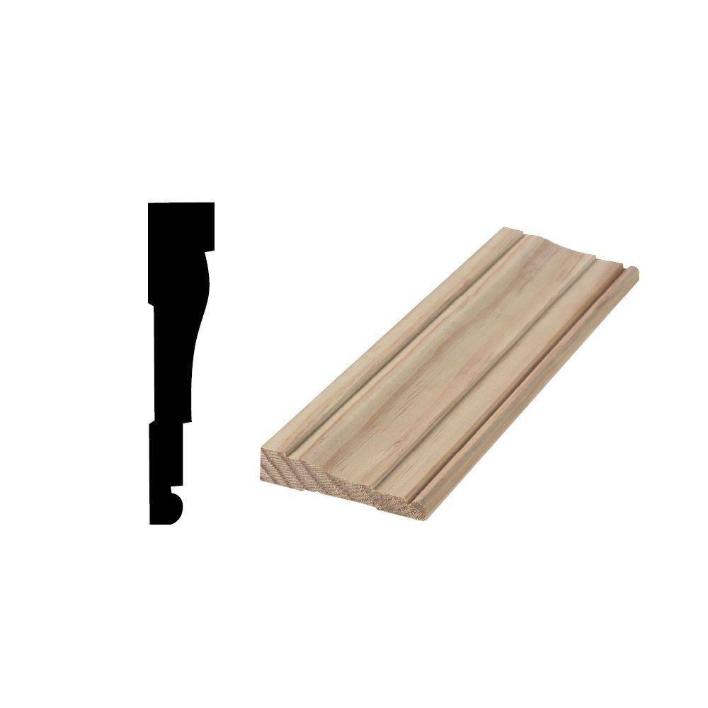 DecraMold DM 445 5/8 in. x 41/2 in. Solid Pine Crown Molding