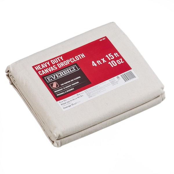 Everbilt 4 Ft x 15 Ft Heavy Duty Canvas Drop Cloth