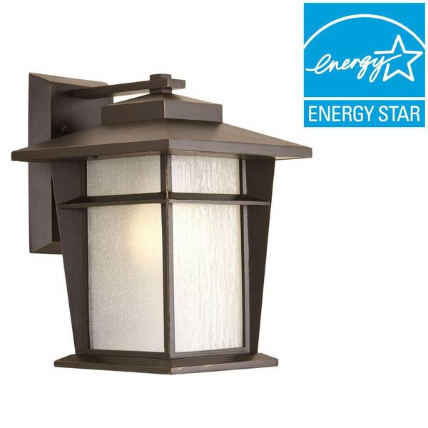 Progress Lighting Loyal Collection 1-Light Antique Bronze Fluorescent Outdoor Wall Lantern