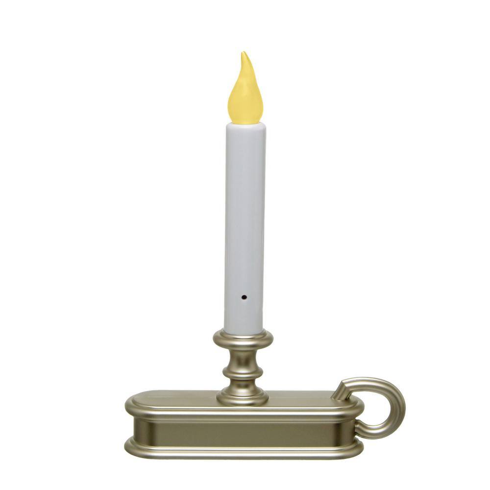 UPC 855411003351 product image for Xodus Innovations 9 in. Pewter Amber LED Battery Operated Candle with Base, Silv | upcitemdb.com