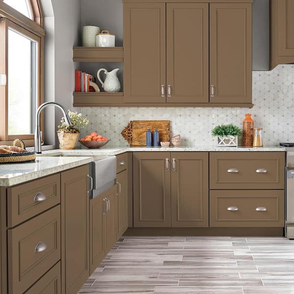 BEHR PREMIUM 1 qt. #N270-7 Library Oak Satin Enamel Interior