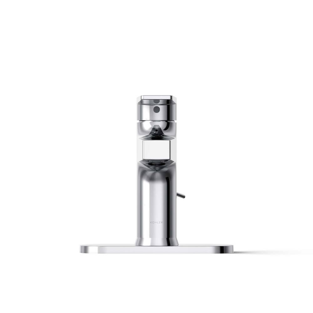 Polished Chrome Single-Handle Bathroom Faucet with Escutcheon