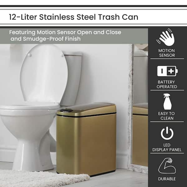 Luxurious Modern Trash Can Gold Flower – Hansel & Gretel