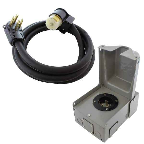 50A Emergency Power Kit with SS2-50 Inlet Box & 10ft Power Cord