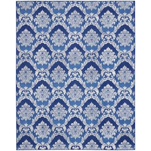 Whimsicle Blue 8 ft. x 10 ft. Floral French Country Area Rug