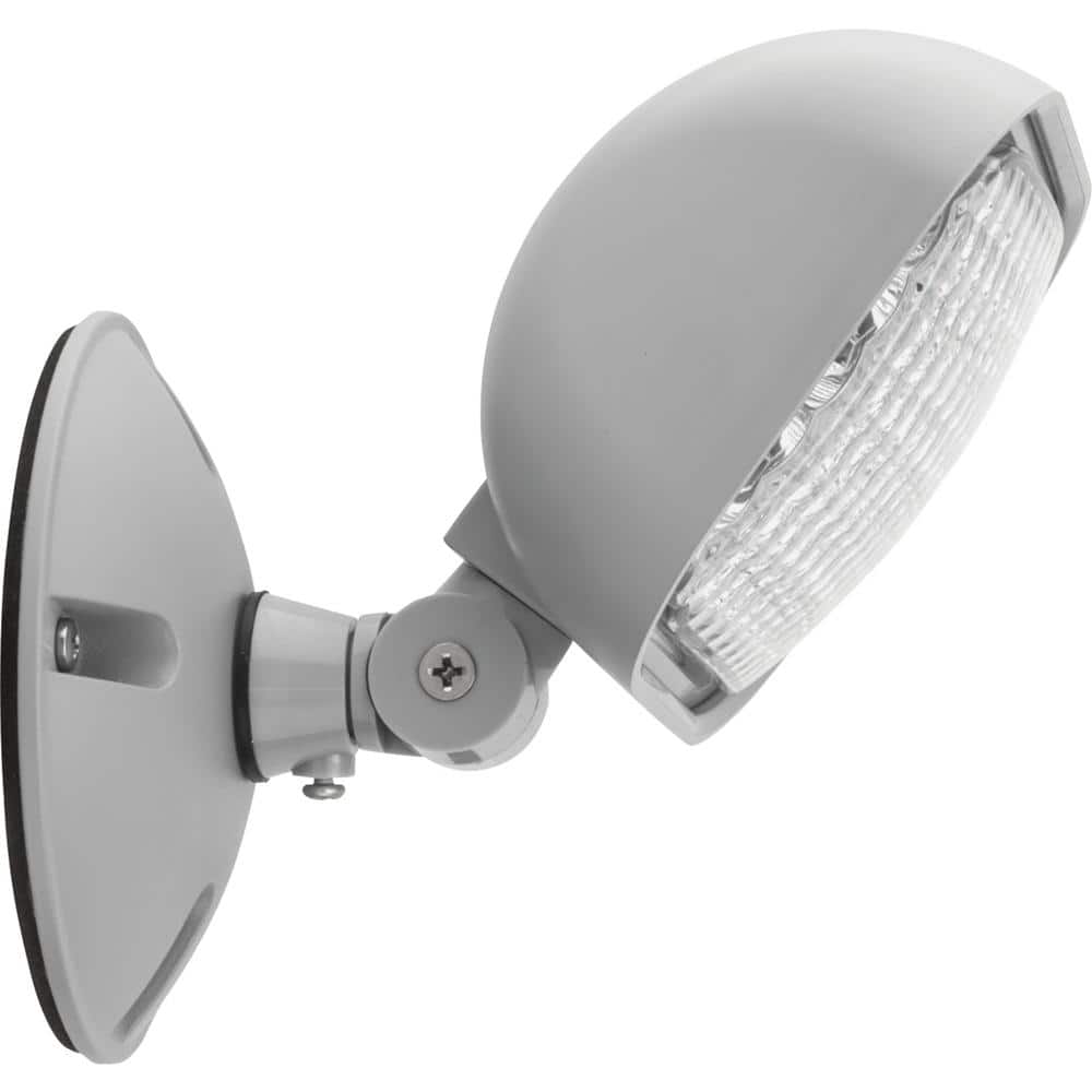 Gray Integrated LED Single Head Emergency Light