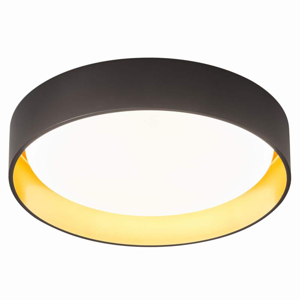 17.71 in. 1-Light Creative Design Simple Drum 25-Watt Integrated LED Flush 