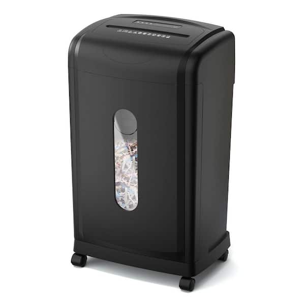 Lukyamzn 18-Sheet Cross Cut Paper Shredder with 7.93 gal. Capacity for Paper/CD/Card in Black