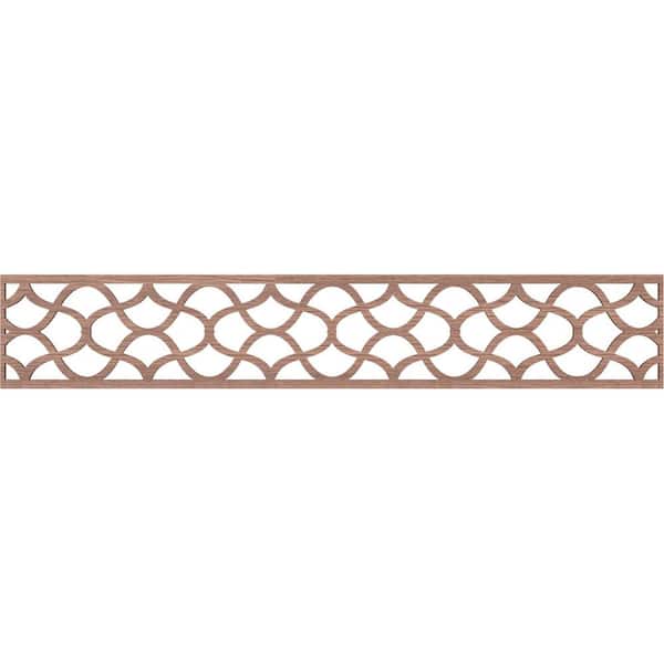 Ekena Millwork Resort Fretwork 0.375 in. D x 46.625 in. W x 8 in. L Walnut Wood Panel Moulding