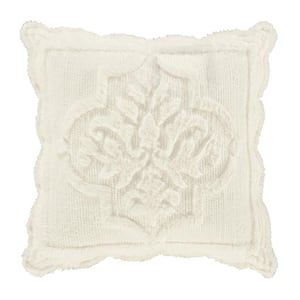 Treasure Polyester 18 in. Square Quilted Decorative Throw Pillow 18 x 18 in.