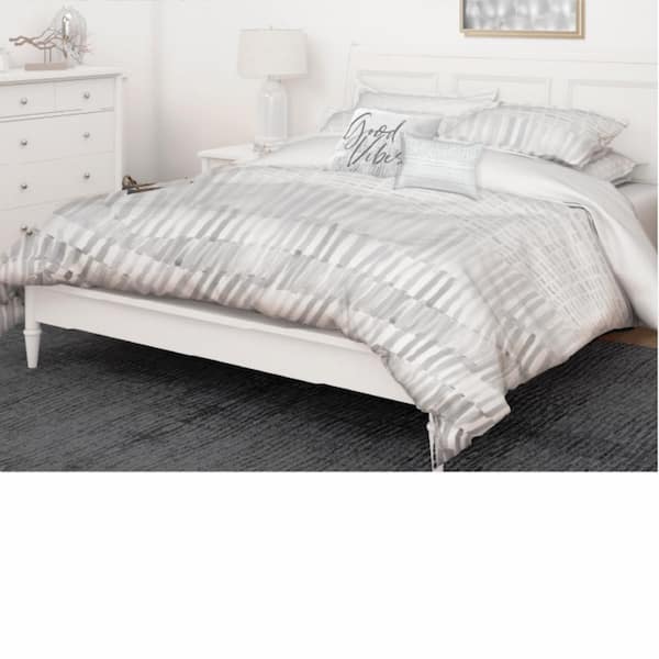 James Home Wade 5-Piece Grey Ultra-Soft Microfiber Full/Queen Comforter Set