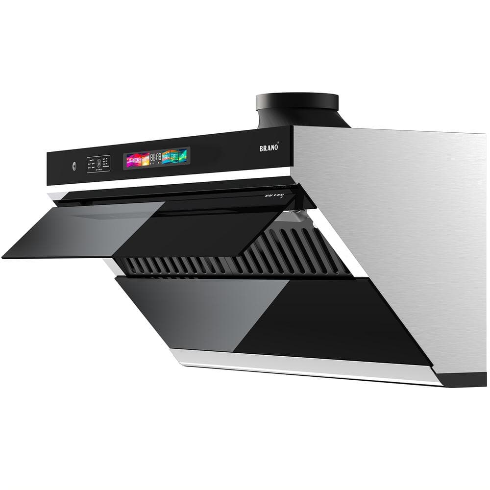 AFAIF 36 in. Convertible Under Cabinet Range Hood in Stainless Steel with Voice/Gesture/Touch Control, LED Light, 900 CFM