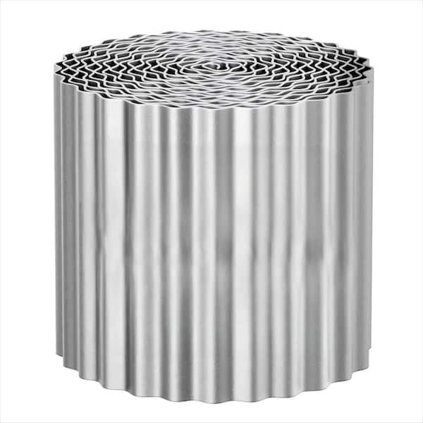 6 in. x 50 ft. Metal Corrugated Garden Edging Border, Tall Landscape Edging Fence for Garden, Silver