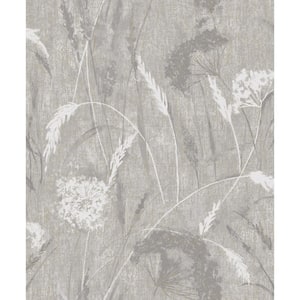 Atmosphere Collection Grey/Metallic Silver Mystic Floral Design on