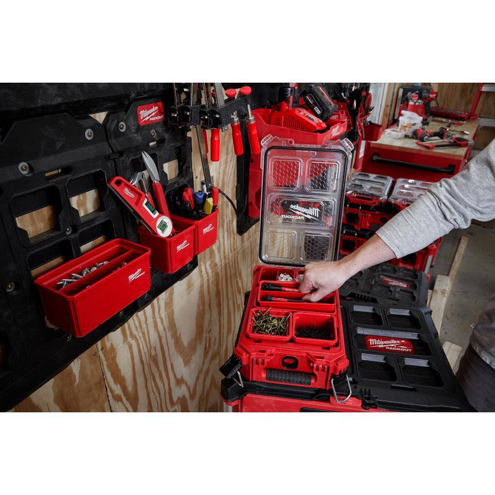 Milwaukee Red Impact Resistant Small Parts Bin Set