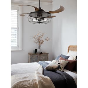 Industri 48 in. LED Oil Rubbed Bronze and Dark Koa Ceiling Fan with Light Kit