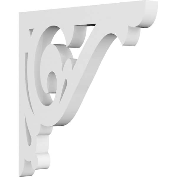 Ekena Millwork 5/8 in. W x 12 in. H x 7 in. D PVC Florence Bracket