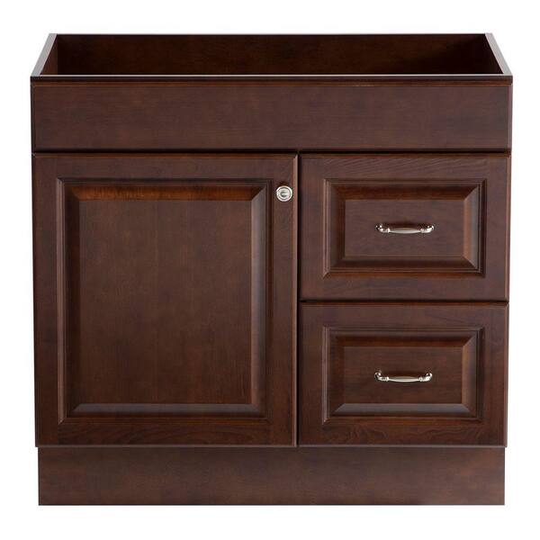 Home Decorators Collection Dowsby 36 in. Vanity Cabinet Only in Cognac