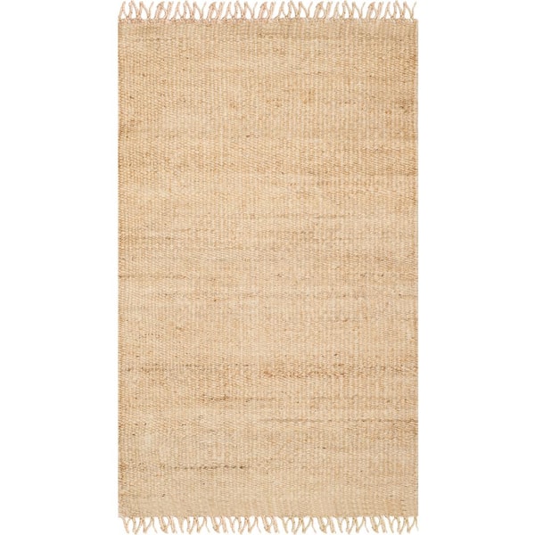 SAFAVIEH Natural Fiber Ivory Doormat 3 ft. x 4 ft. Gradient Solid Color Area Rug