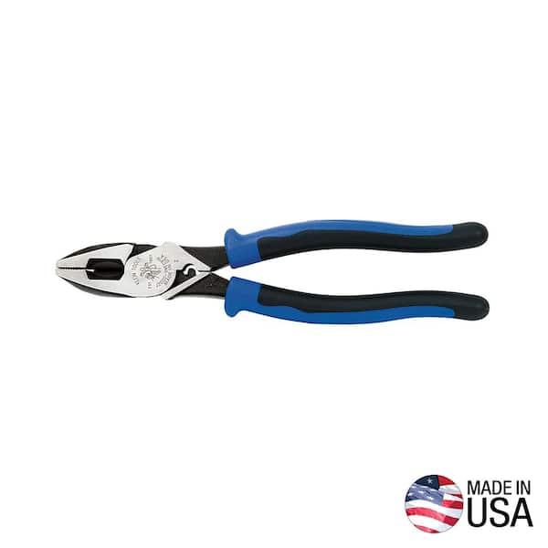 Klein Tools 9 in. Journeyman Heavy Duty Side Cutting Crimping and Tape Pulling Pliers