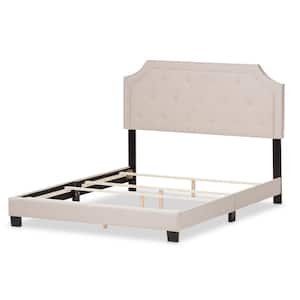 Willis Beige Fabric Upholstered King Bed