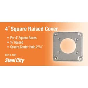 1/2 in. Raised 4in. Square Cover For 30 or 50 Amp Receptacle