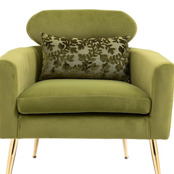ATHMILE Green Velvet Accent Arm Chair (Set of 1)