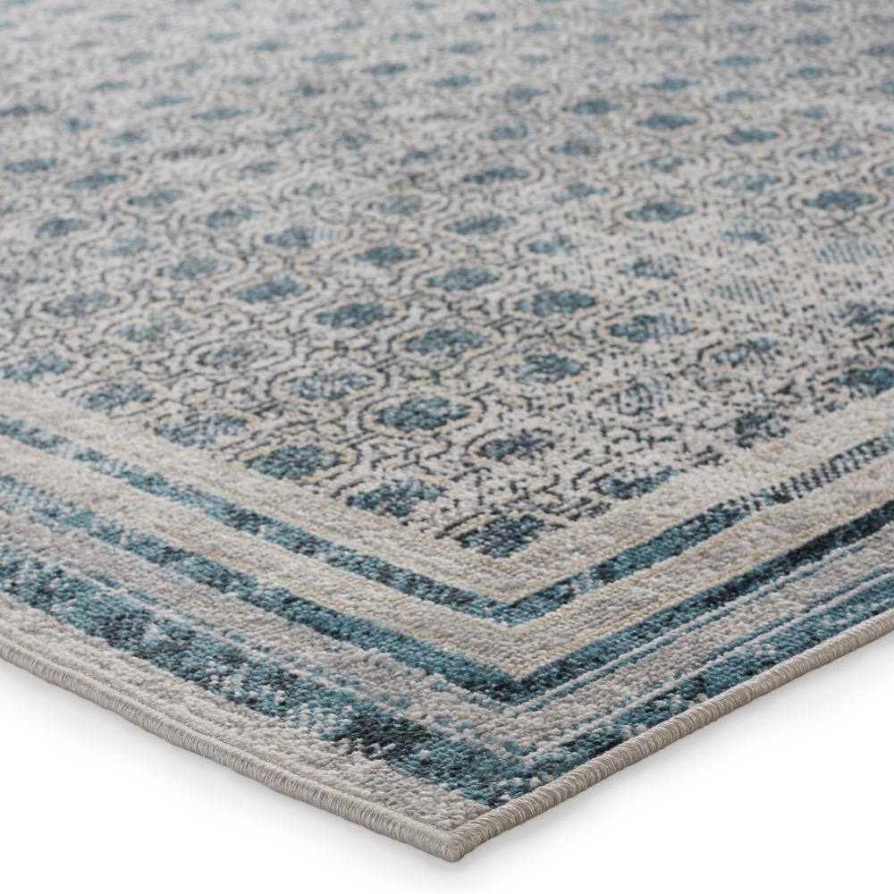 Gray Trellis Handmade Washable Rectangular Synthetic Rug