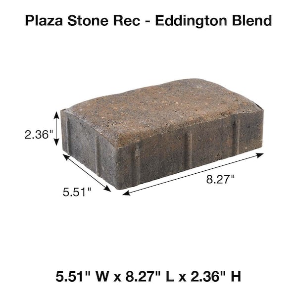Pavestone Plaza Rectangle 8 27 In L X, Concrete Patio Stones Home Depot