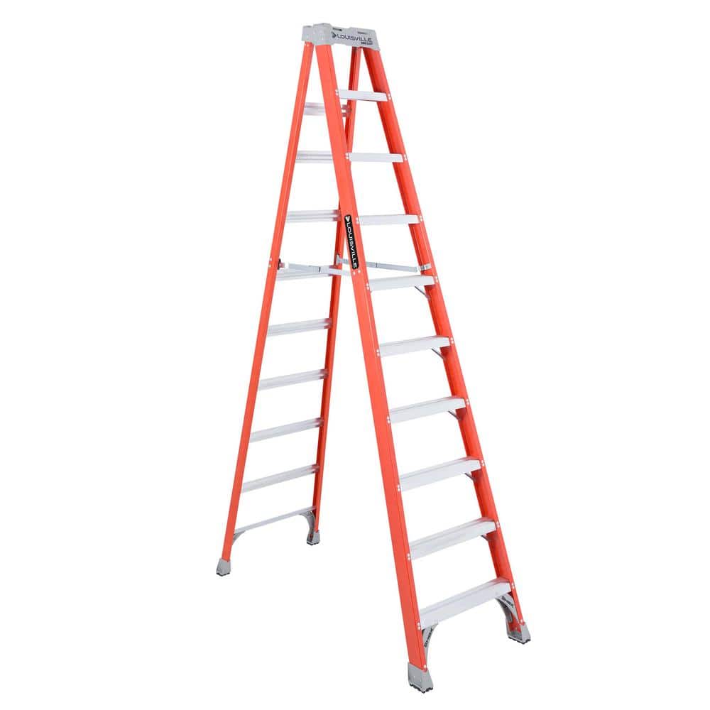 Louisville Ladder 10 ft. Fiberglass Step Ladder with 300 lbs. Load Capacity Type IA Duty Rating -  FS1510