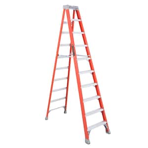 10 ft. Fiberglass Step Ladder with 300 lbs. Load Capacity Type IA Duty Rating