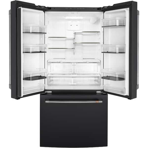 Cafe 18.6 cu. ft. Smart French Door Refrigerator in Matte Black