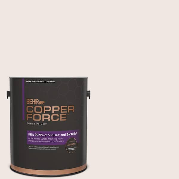 COPPER FORCE 1 gal. #N170-1 Tailors Chalk Color Eggshell Enamel Virucidal and Antibacterial Interior Paint & Primer