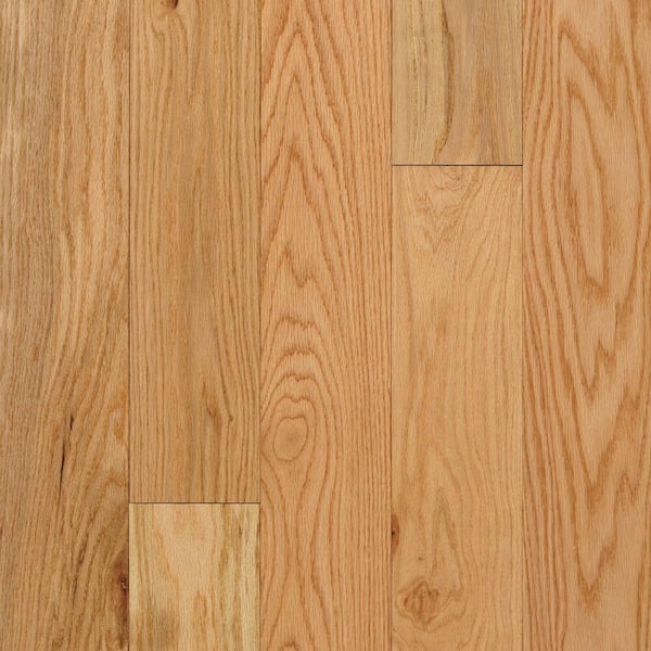 Bruce Take Home Sample - Plano Country Natural Oak 3/4 in. T x 5 in. W Smooth Solid Hardwood Flooring