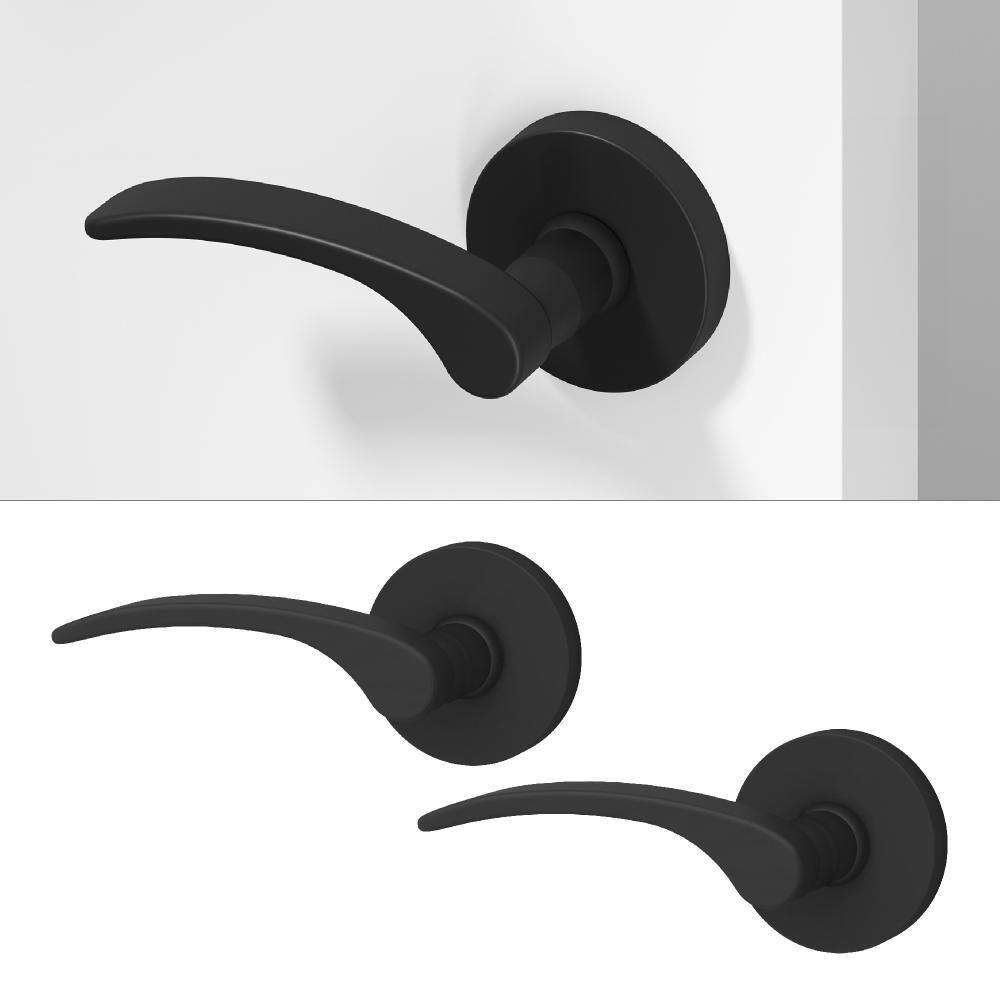 Brook Metal Matte Black Dummy Door Handle with Round Rosette 2-Pack price history on PriceWatchPro